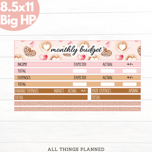 8.5x11 | Big | Oct (Pink Caffeine) Budget Kit