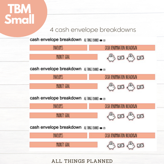 Small May (Peaches) Cash Envelope Breakdown