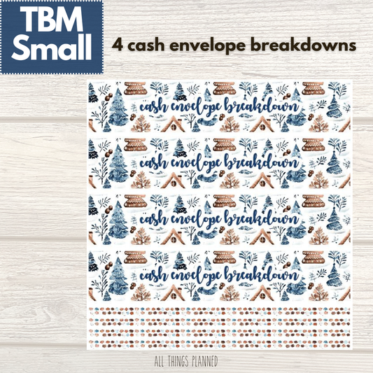 Small Jan. (Wonderland) Cash Envelope Breakdown
