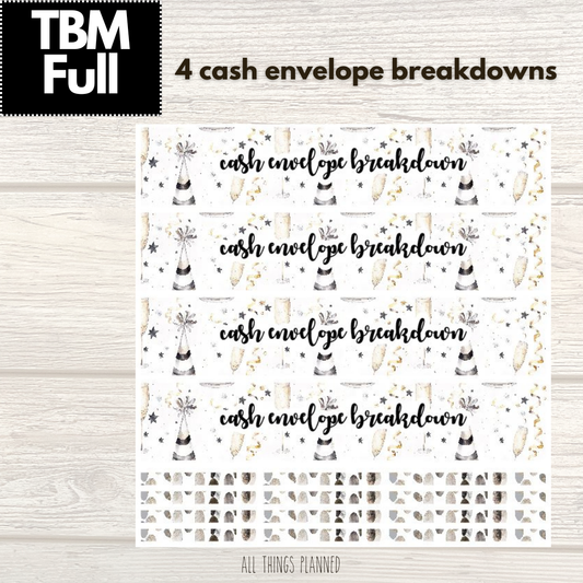 Full Jan. (New Year) Cash Envelope Breakdown