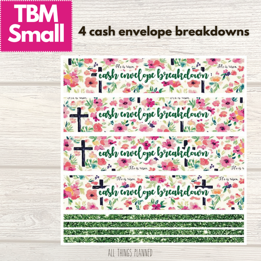 Small April (Risen) Cash Envelope Breakdown