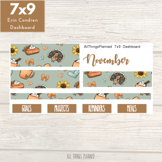 7x9 Nov. (Thanksgiving) 2026 NEW Dashboard