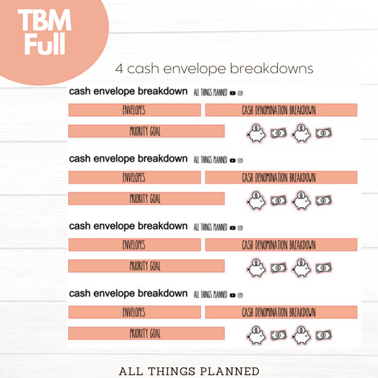 Full May (Peaches) Cash Envelope Breakdown