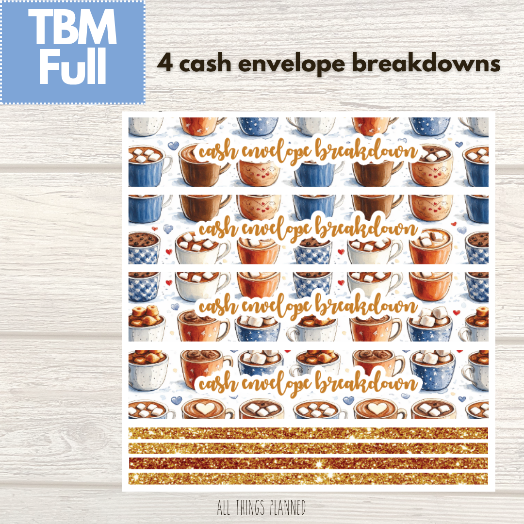 Full Dec. (Cozy Cups) Cash Envelope Breakdown