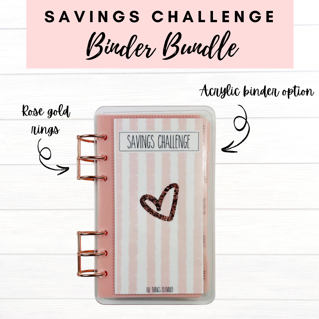 [PREORDER] 2026 Rose Gold Savings Challenge Binder (Bundle)