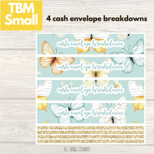 Small Mar. (Butterflies) Cash Envelope Breakdown