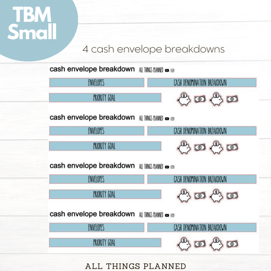 Small Apr. (Easter Florals) Cash Envelope Breakdown