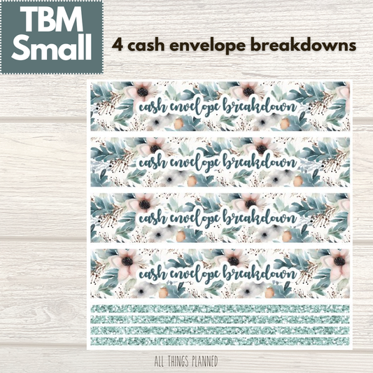 Small Feb. (Winter Florals) Cash Envelope Breakdown