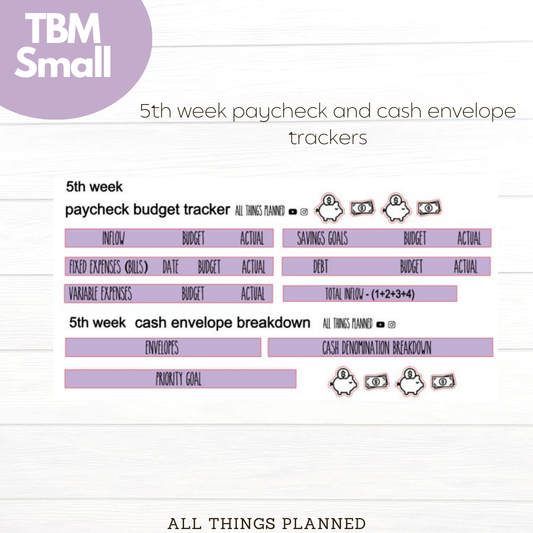 Small Apr. (Spring Florals) Week 5 Cash Envelope + Paycheck Budget