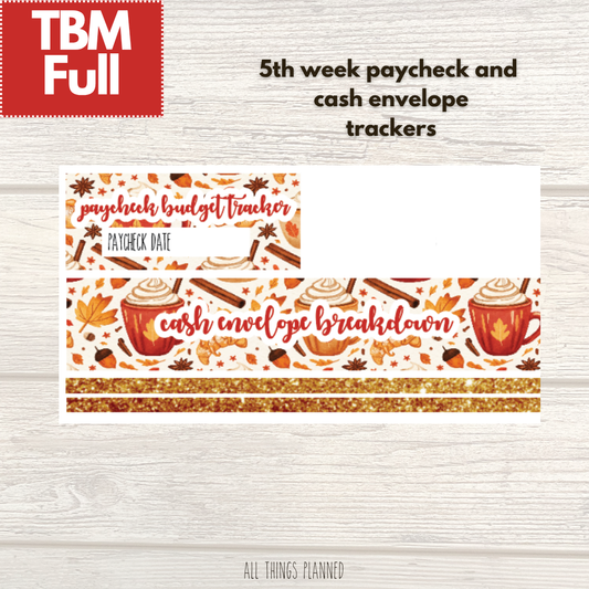 Full Sept. (Fall Latte) Week 5 Cash Envelope + Paycheck Budget
