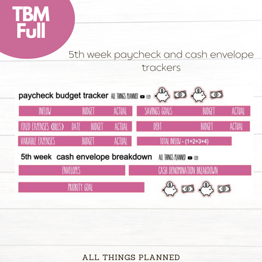 Full Nov (Thanksgiving) Week 5 Cash Envelope + Paycheck Budget