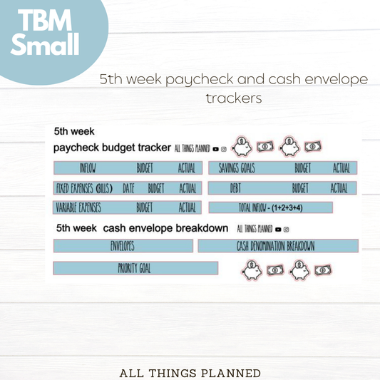 Small Apr. (Easter Florals) Week 5 Cash Envelope + Paycheck Budget