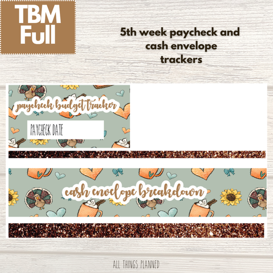 Full Nov. (Thanksgiving) Week 5 Cash Envelope + Paycheck Budget