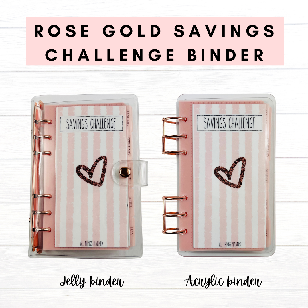 [PREORDER] 2026 Rose Gold Savings Challenge Binder (Bundle)
