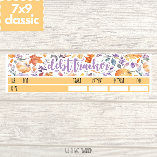 7x9 | Classic | Nov. (Purple Harvest) Debt Tracker