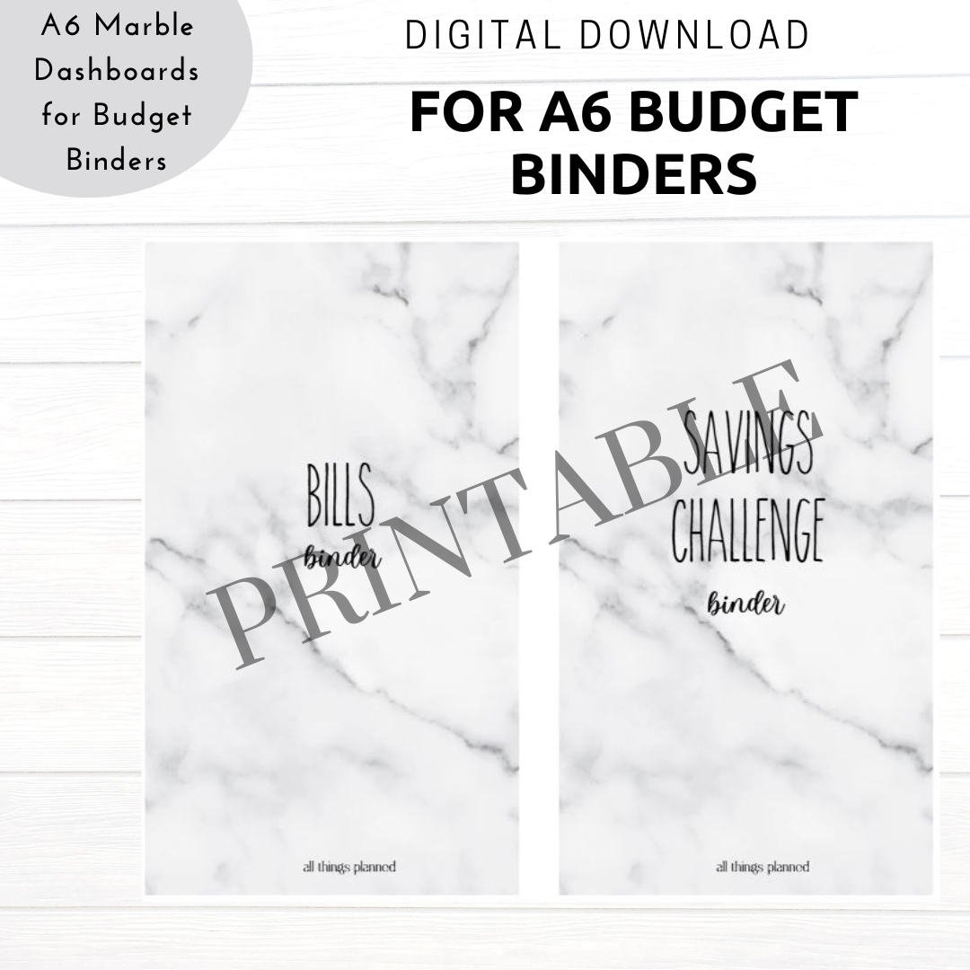 Marble PRINTABLE Dashboards