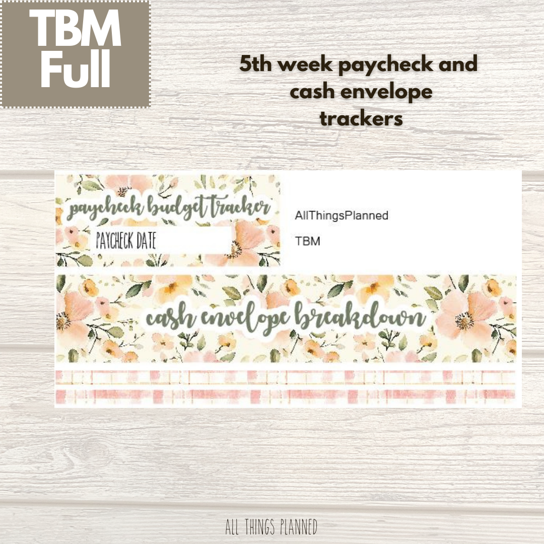 Full May (Spring Florals) Week 5 Cash Envelope + Paycheck Budget