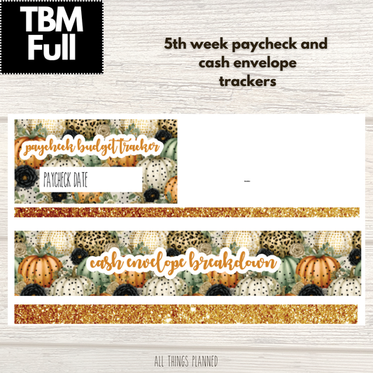 Full Oct. (Pumpkins) Week 5 Cash Envelope + Paycheck Budget