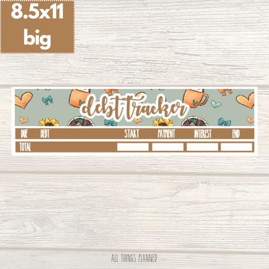 8.5x11 | Big | Nov. (Thanksgiving) Debt Tracker