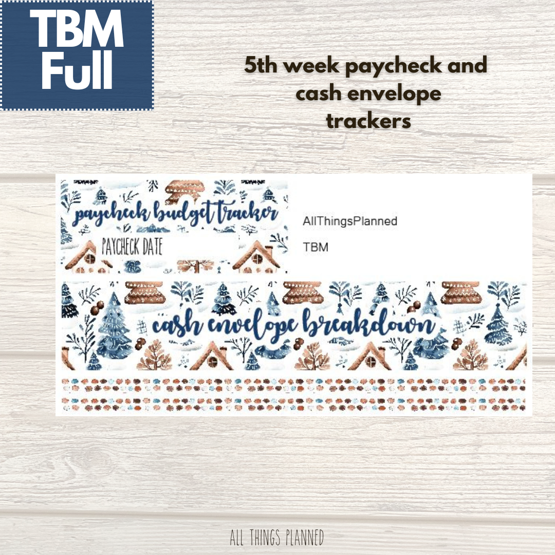 Full Jan. (Wonderland) Week 5 Cash Envelope + Paycheck Budget