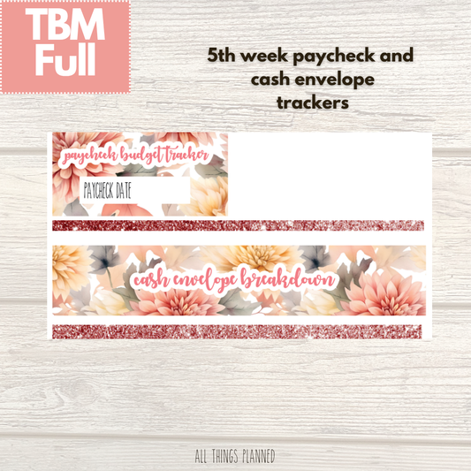 Full Oct. (Fall Florals) Week 5 Cash Envelope + Paycheck Budget