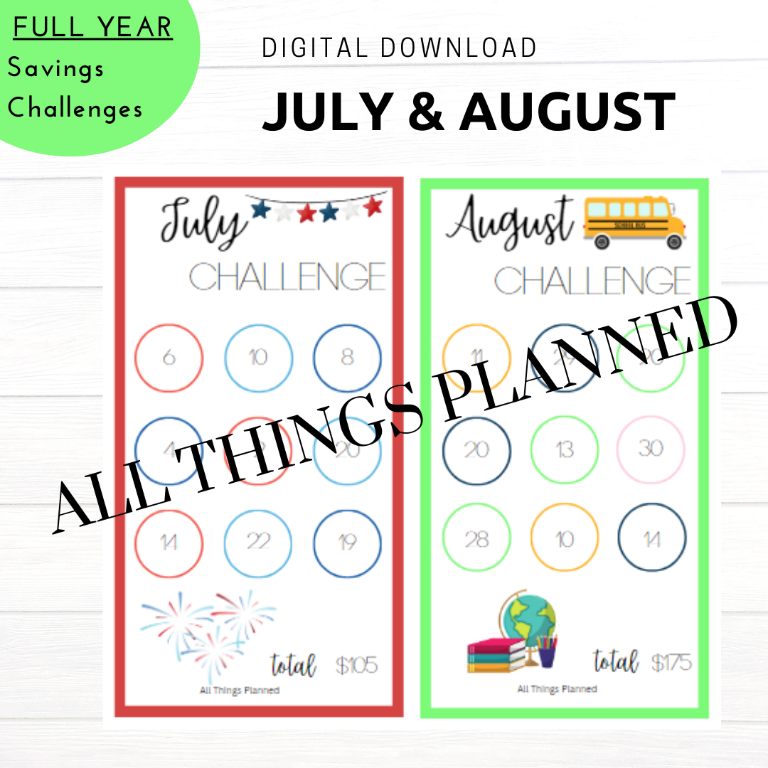 2024 FULL YEAR Download - Savings Challenge Cards