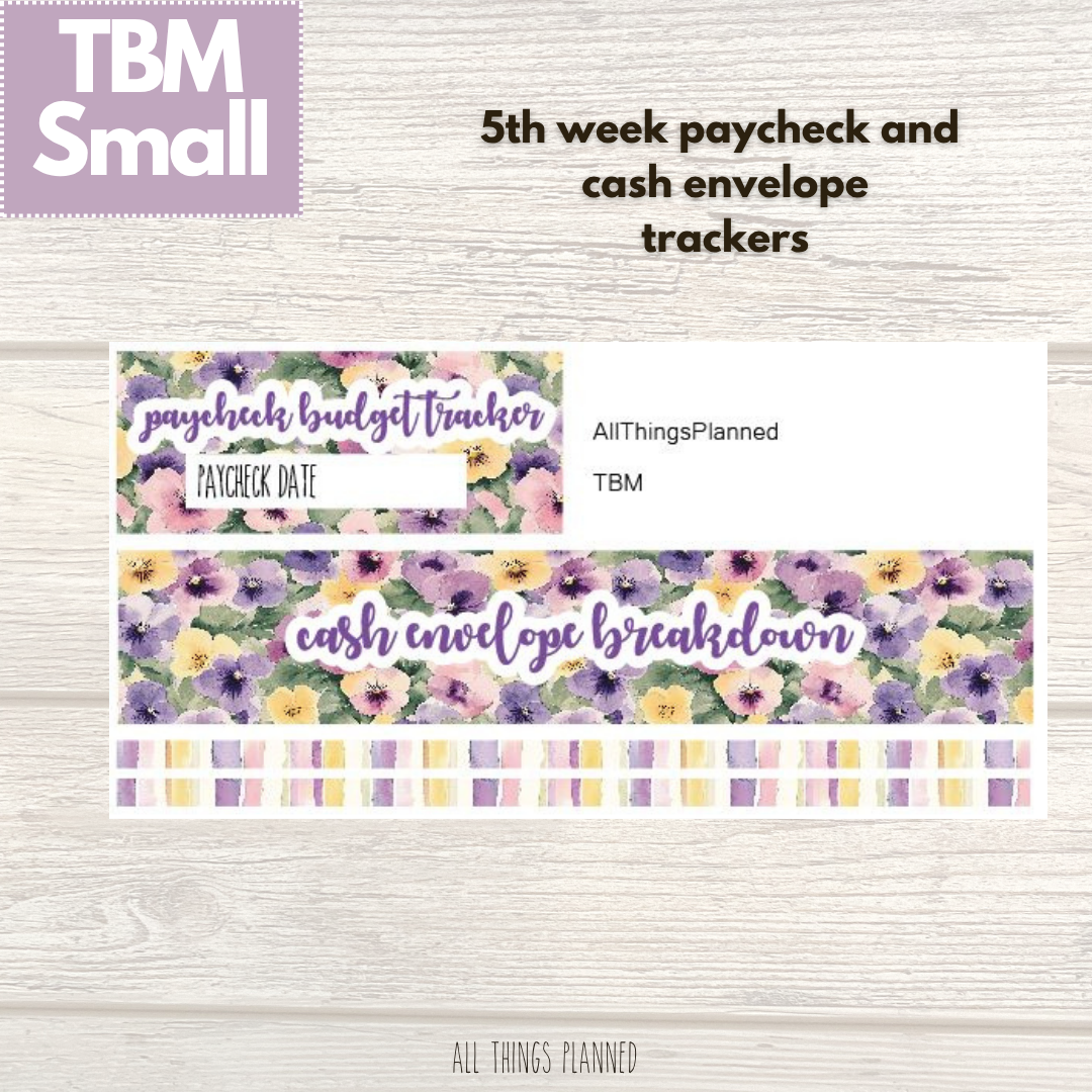 Small June (Summer Florals) Week 5 Cash Envelope + Paycheck Budget