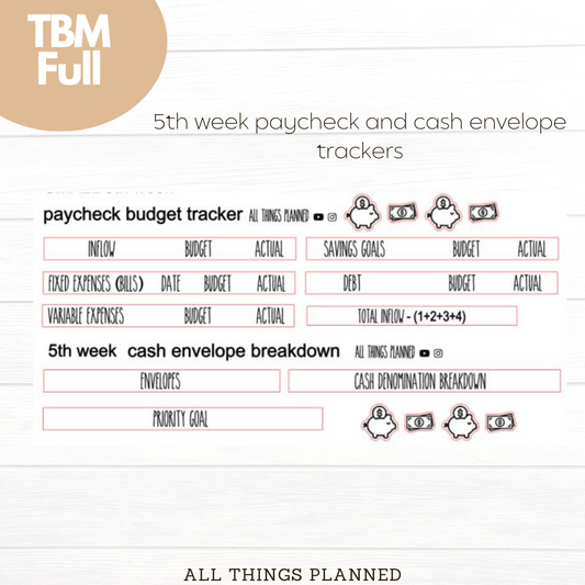 Full Sept (Golden Fall) Week 5 Cash Envelope + Paycheck Budget