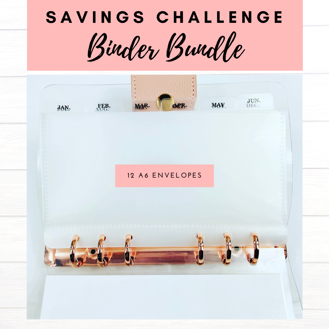 2025 Rose Gold Savings Challenge Binder (Bundle)