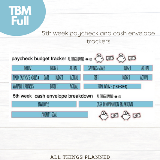 Full July (Beach Books) Week 5 Cash Envelope + Paycheck Budget