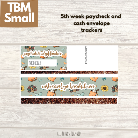 Small Nov. (Thanksgiving) Week 5 Cash Envelope + Paycheck Budget