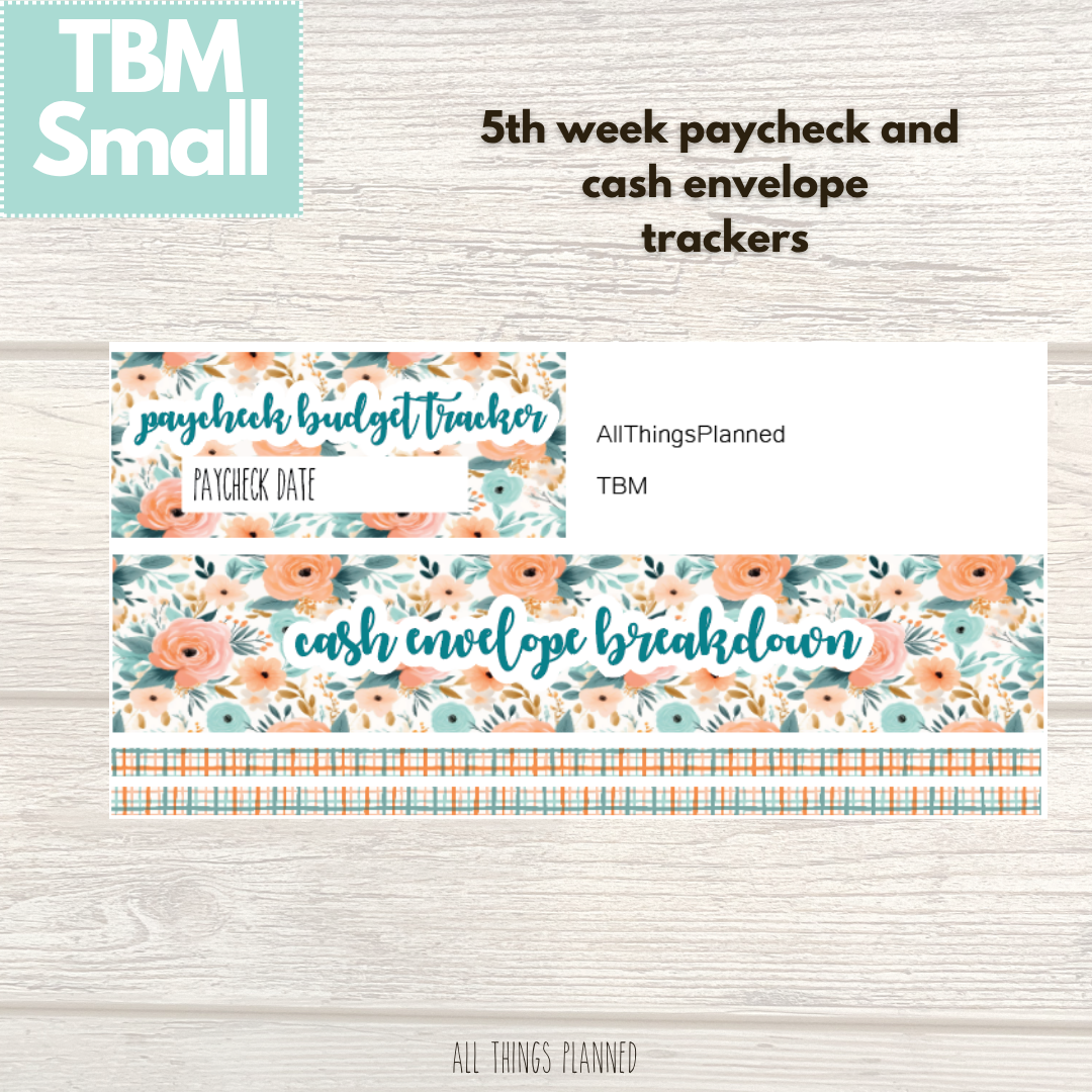 Small Aug. (Summer Bloom) Week 5 Cash Envelope + Paycheck Budget