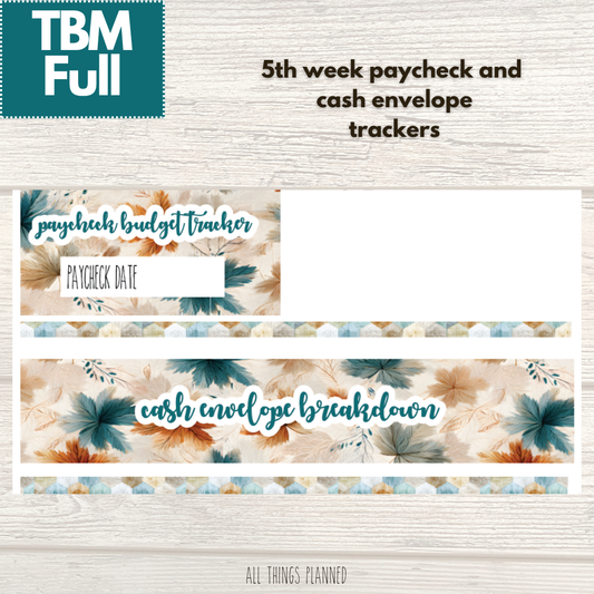 Full Sept. (Dreamy Fall) Week 5 Cash Envelope + Paycheck Budget