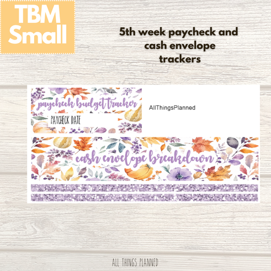 Small Nov. (Purple Harvest) Week 5 Cash Envelope + Paycheck Budget