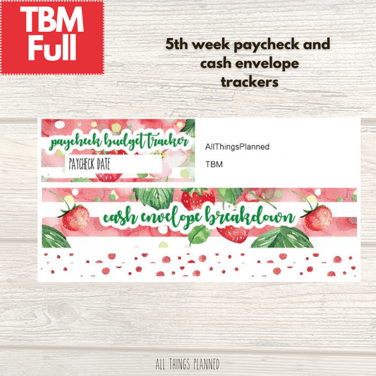 Full April (Strawberry Garden) Week 5 Cash Envelope + Paycheck Budget