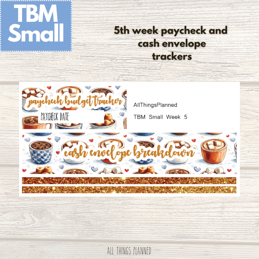 Small Dec. (Cozy Cups) Week 5 Cash Envelope + Paycheck Budget