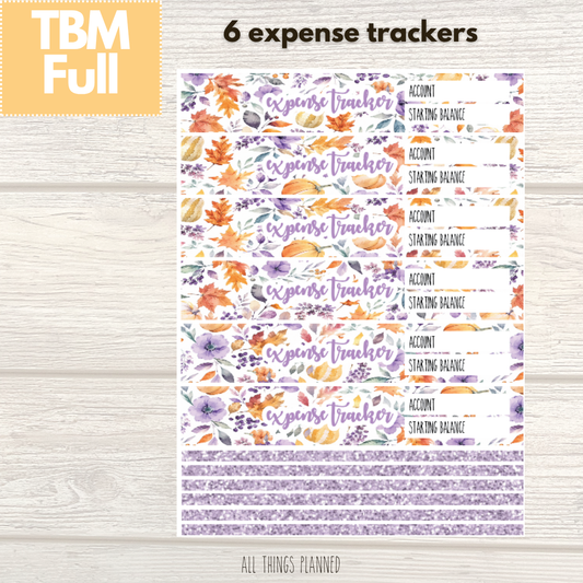 Full Nov. (Purple Harvest) Expense Trackers