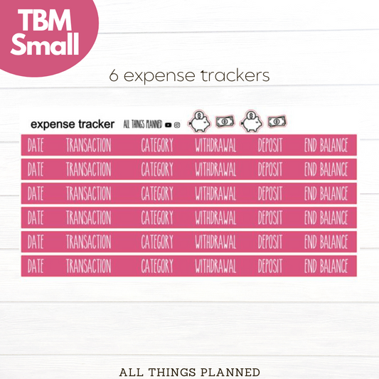 Small July (Deep Tropics) Expense Trackers
