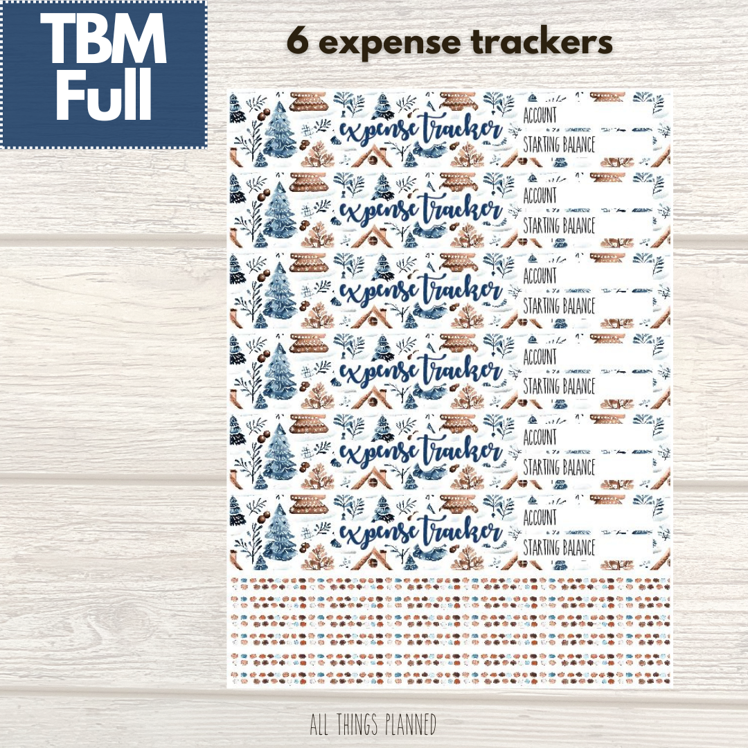 Full Jan. (Wonderland) Expense Trackers