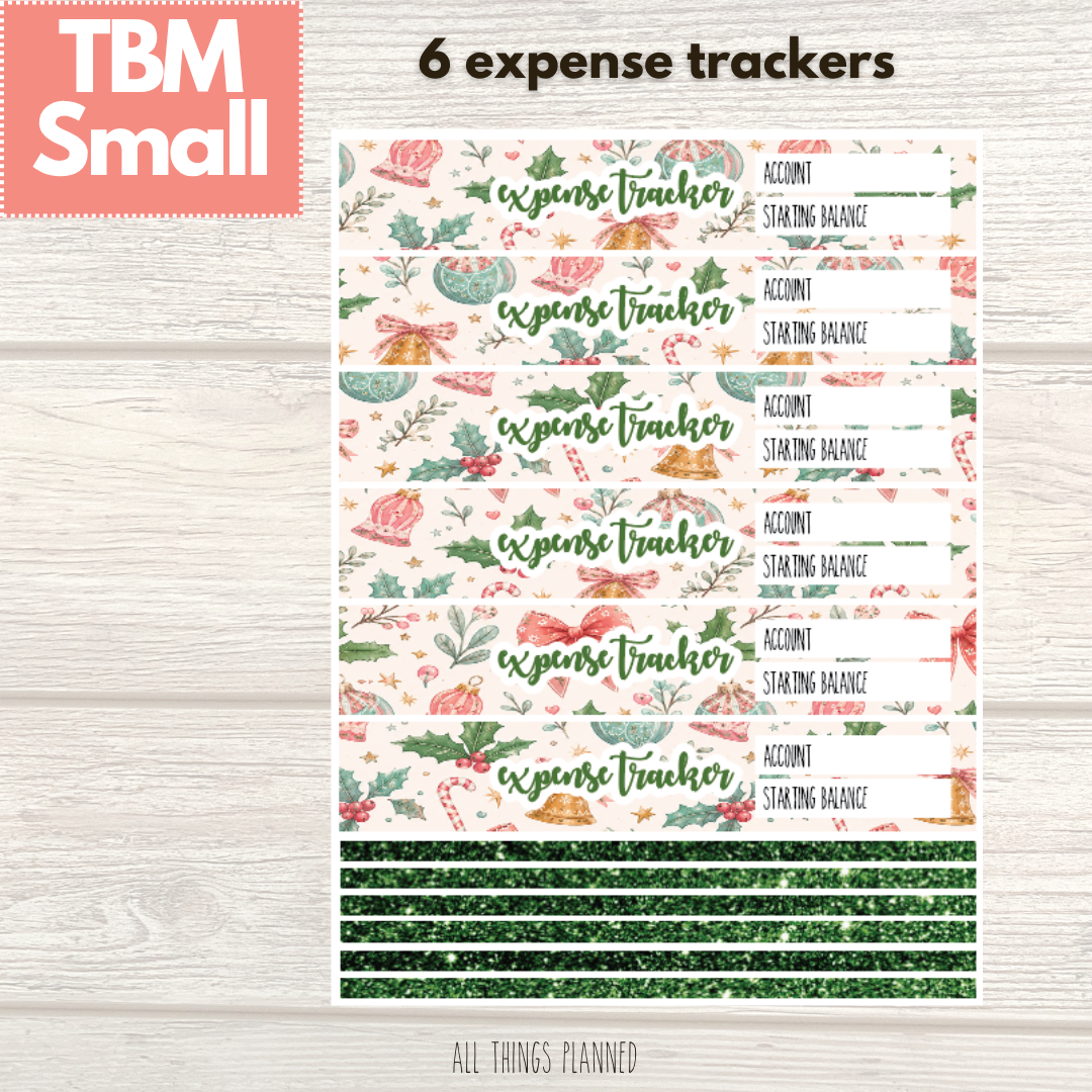 Small Dec. (Christmas) Expense Trackers