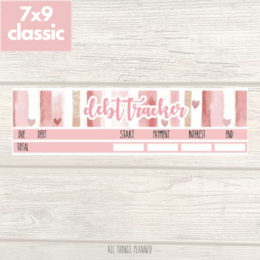 7x9 | Classic | Feb. (Love Bliss) Debt Tracker