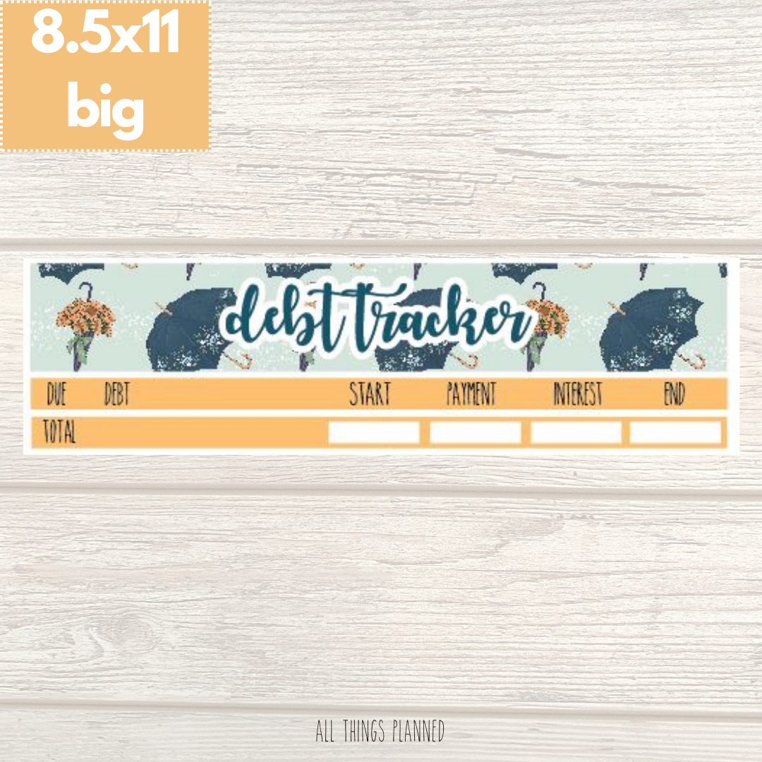 8.5x11 | Big | May (Golden Rain) Debt Tracker