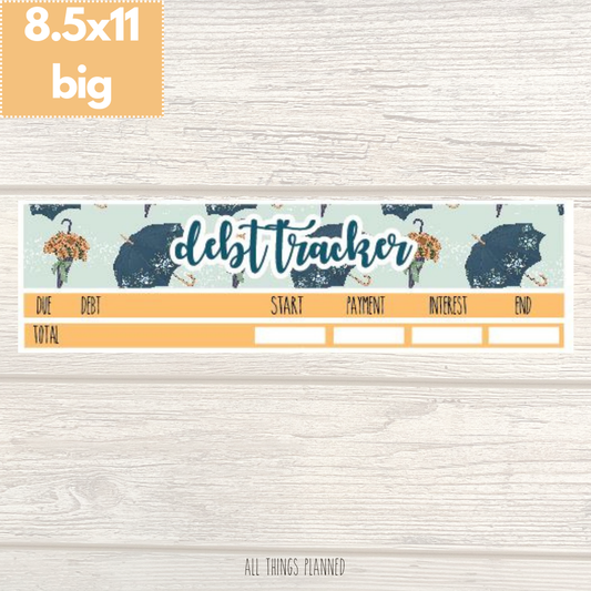 8.5x11 | Big | May (Golden Rain) Debt Tracker