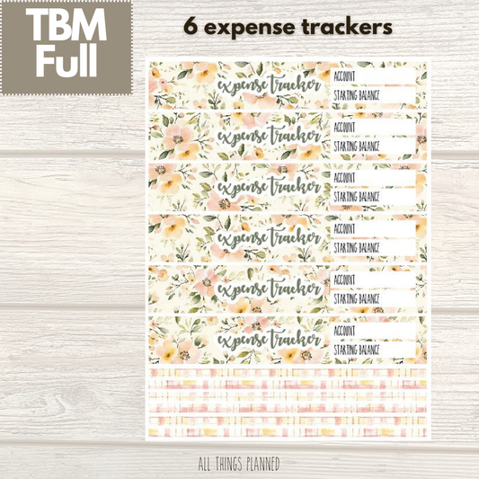 Full May (Spring Florals) Expense Trackers