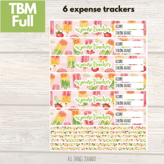 Full June (Popsicles) Expense Trackers