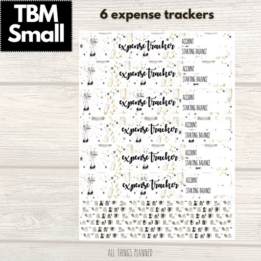 Small Jan. (New Year) Expense Trackers