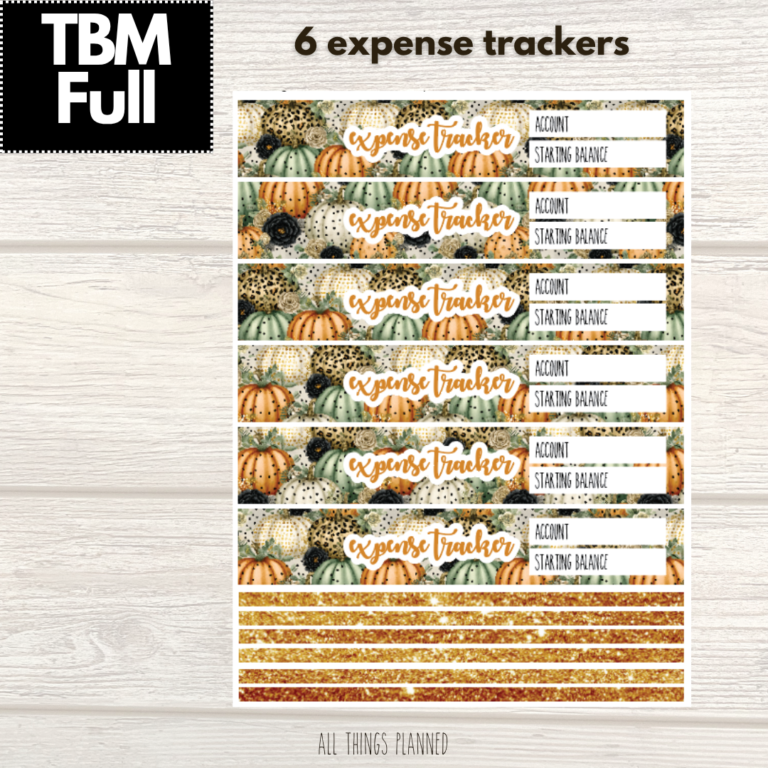 Full Oct. (Pumpkins) Expense Trackers