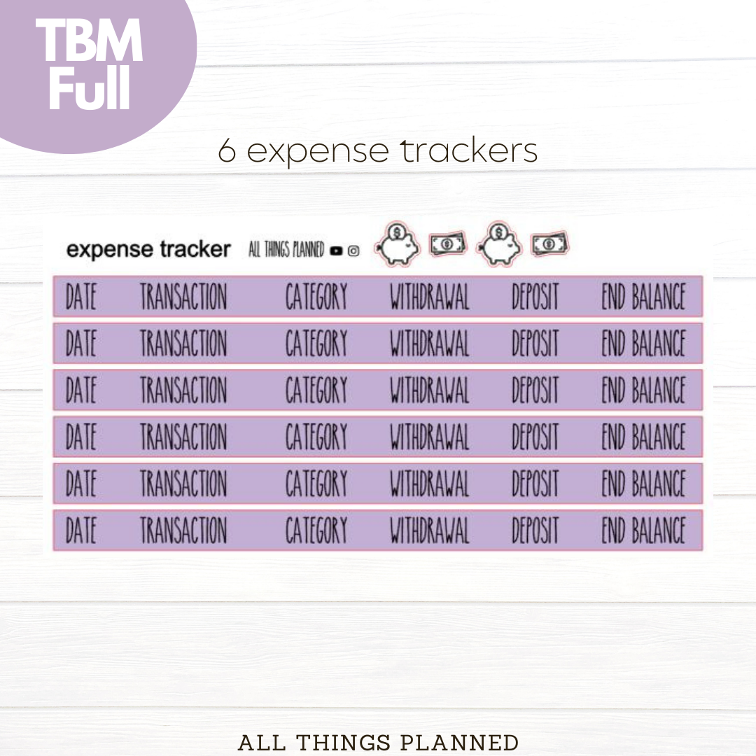 Full Apr. (Spring Florals) Expense Trackers – All Things Planned