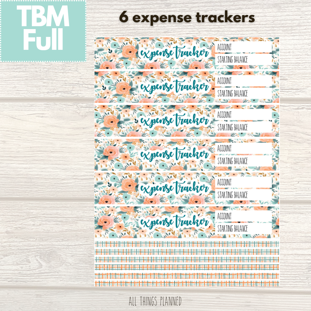 Full Aug. (Summer Bloom) Expense Trackers