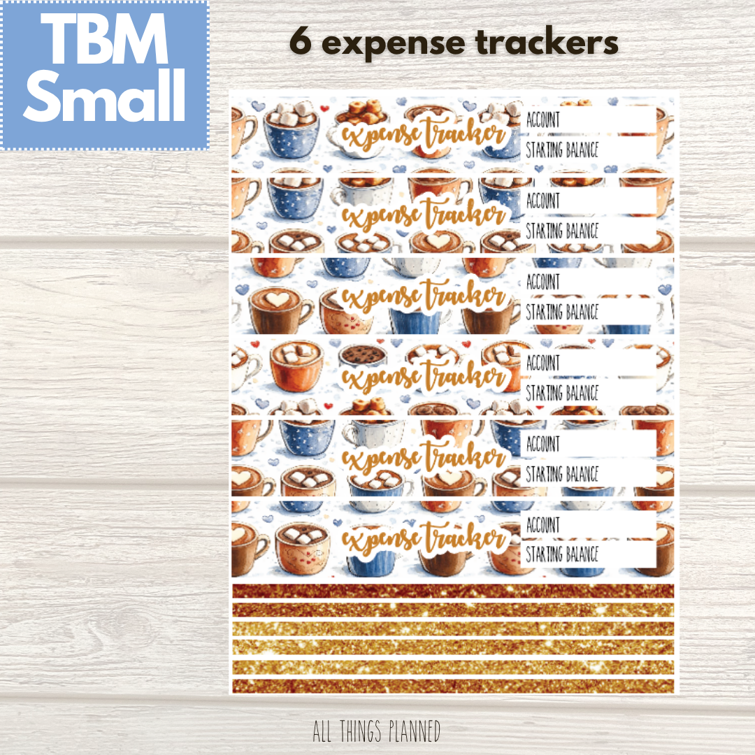 Small Dec. (Cozy Cups) Expense Trackers